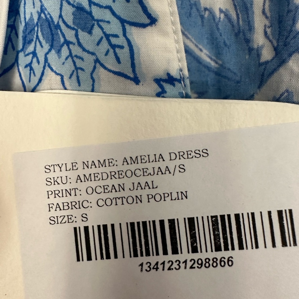 Tuckernuck x Pink City Prints Amelia dress. Ocean Jaal. S. NWT. - Picture 8 of 8
